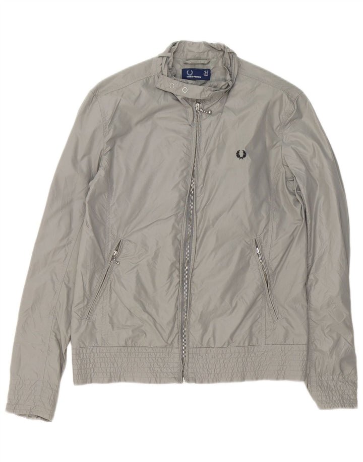 Damska kurtka bomber Fred Perry UK 10 Small, szary nylon