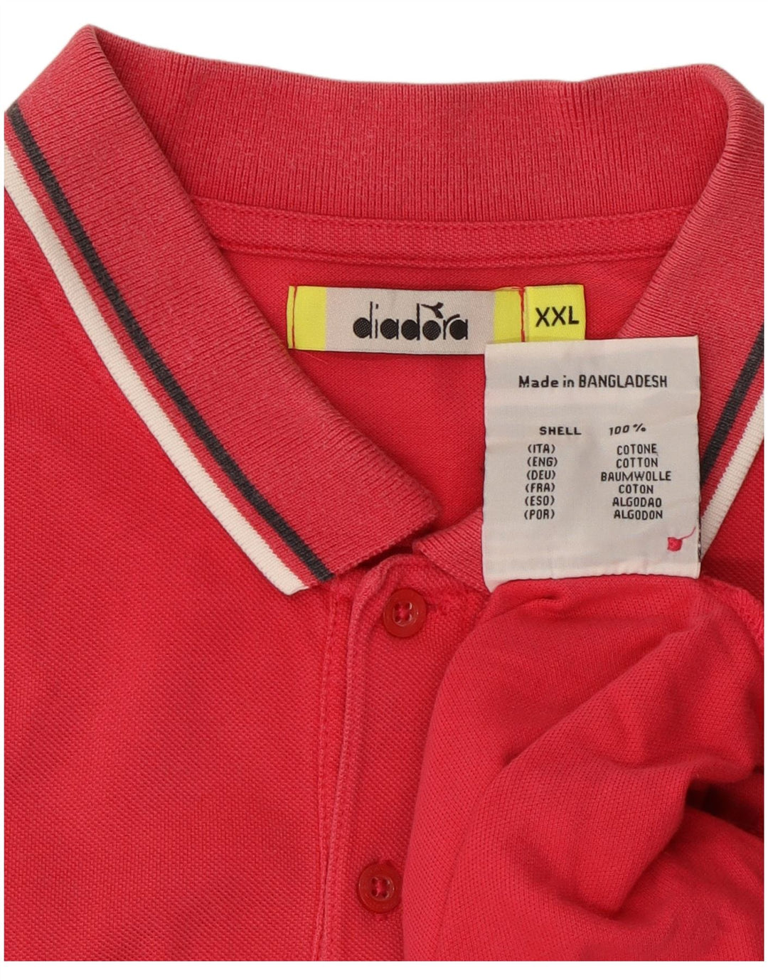 Męska koszulka polo DIADORA 2XL, różowa, bawełniana