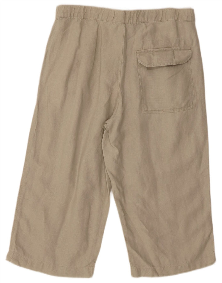 Marks & Spencer Męskie bermudy Blue Harbor W32, duże, beżowe, lniane