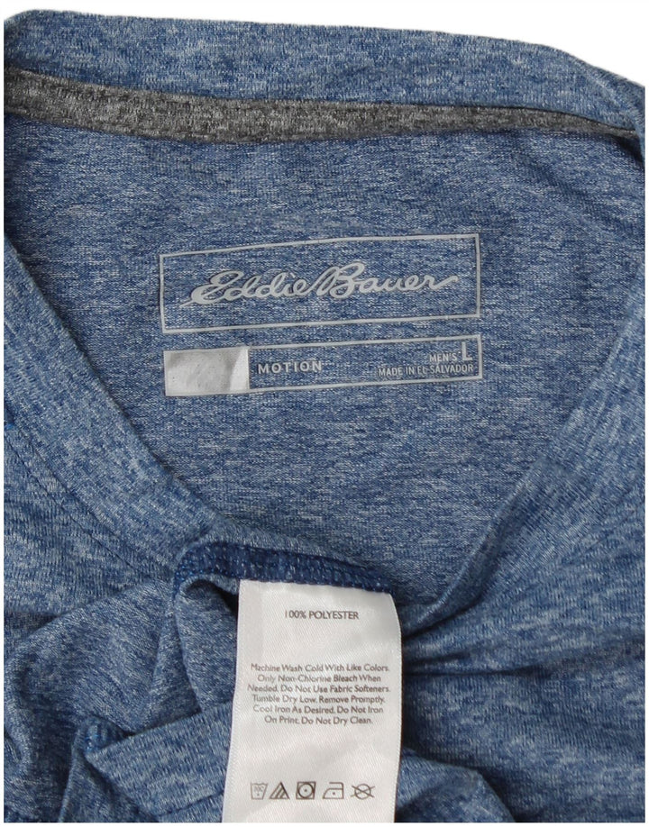 T-shirt męski EDDIE BAUER, duży, niebieski, nakrapiany poliester