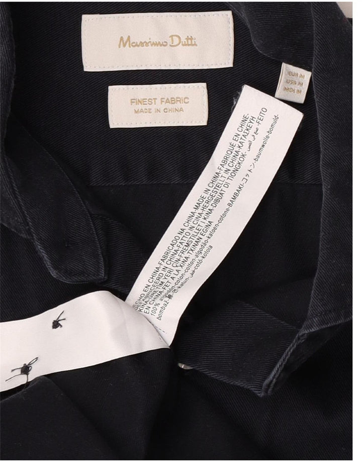 Koszula męska Massimo Dutti Średni granatowy, bawełniany klasyk