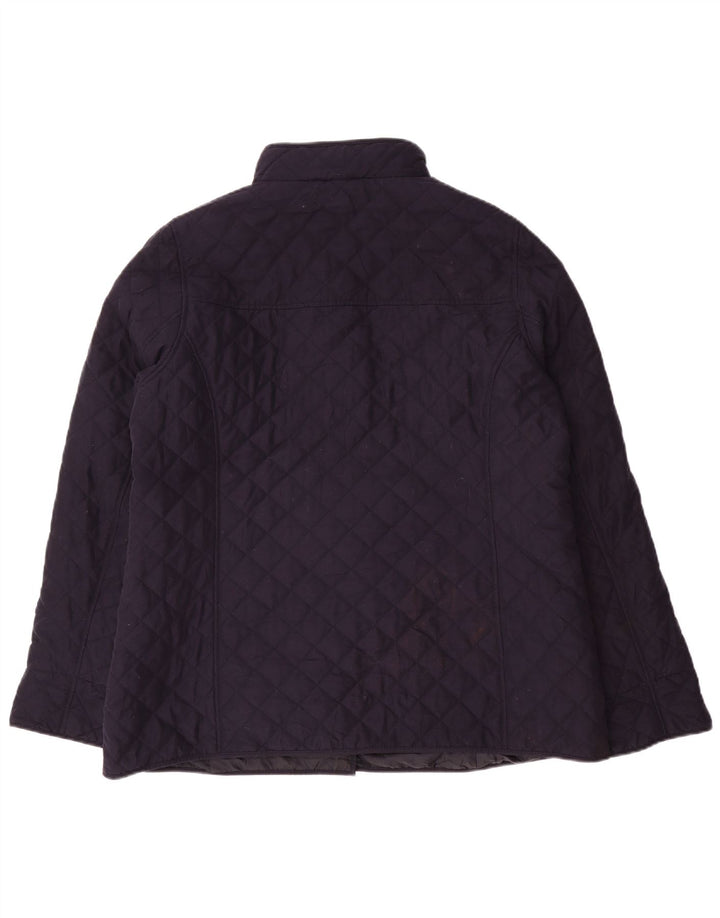 KLASYCZNA damska pikowana kurtka UK 18 XL, granatowa, poliester