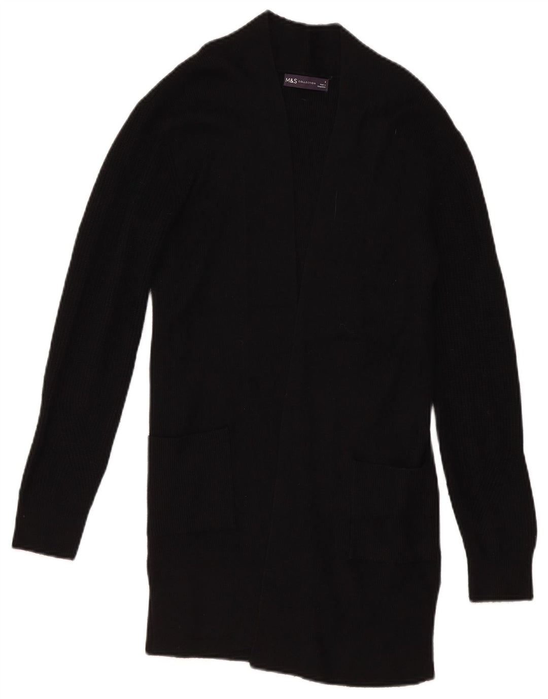 Marks & Spencer Damski sweter rozpinany UK 8 Small Black Wiskoza