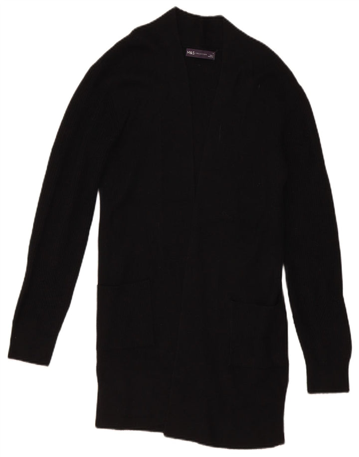 Marks & Spencer Damski sweter rozpinany UK 8 Small Black Wiskoza