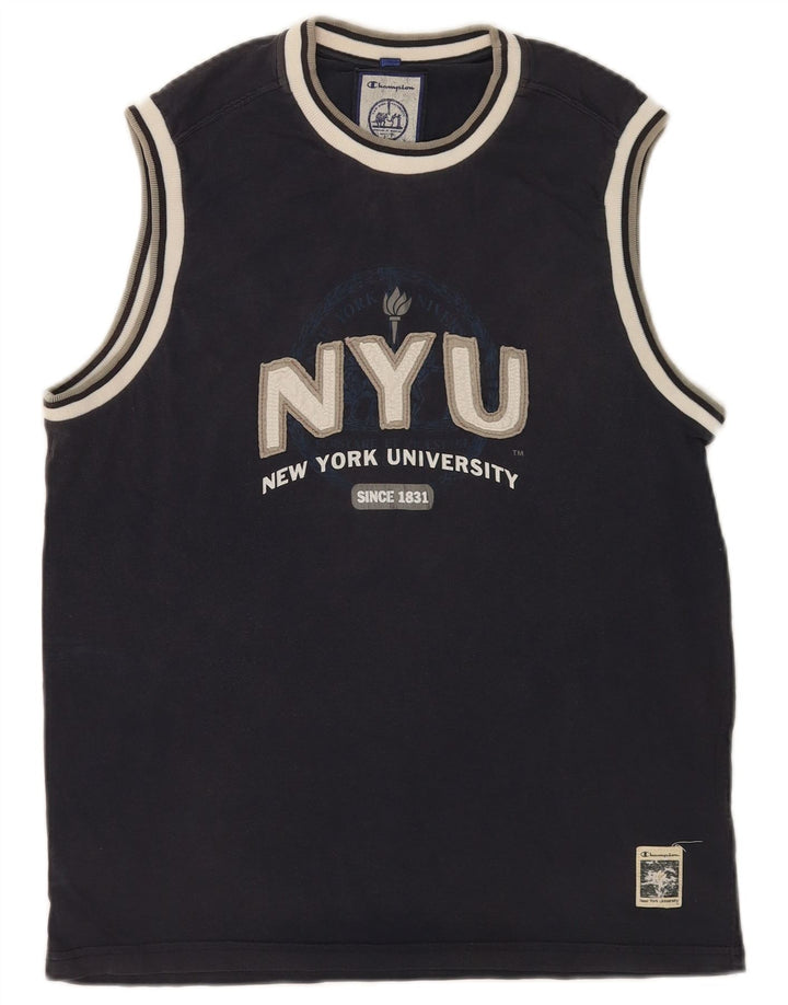 Męska kamizelka z grafiką Champion New York University, średnia, granatowa