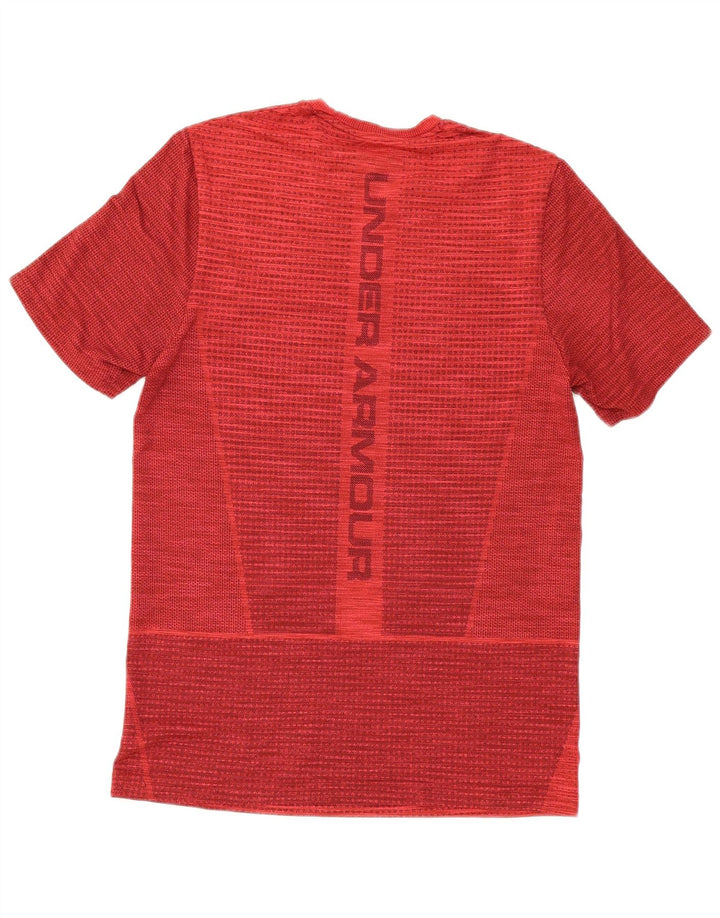 Męski T-shirt z grafiką UNDER ARMOUR, średni, czerwony, nakrapiany