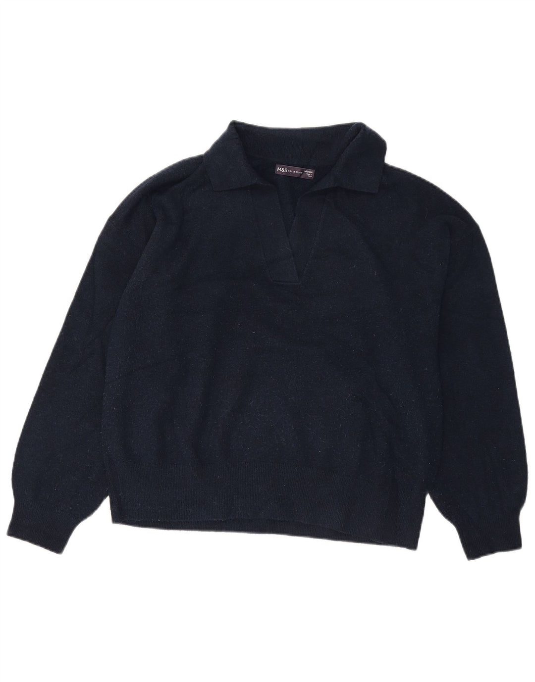 Damski sweter polo Marks & Spencer UK 14, średni granatowy