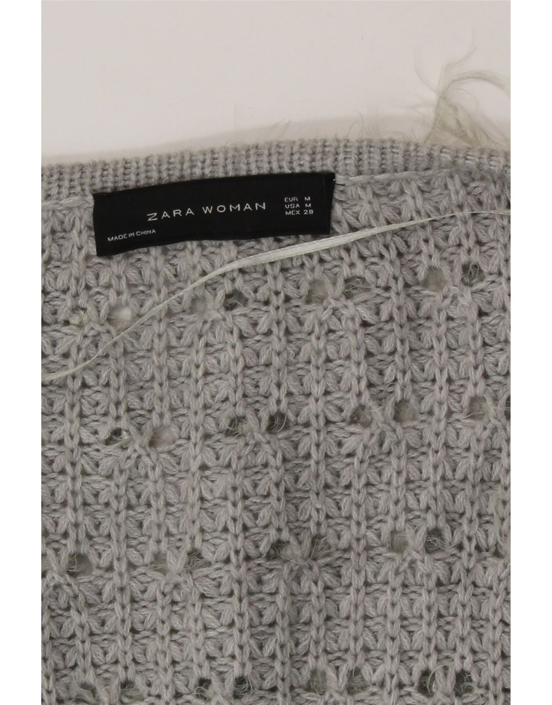 Damski sweter oversize Zara z dekoltem w kształcie litery V, UK 14, średni czarny, blok kolorów