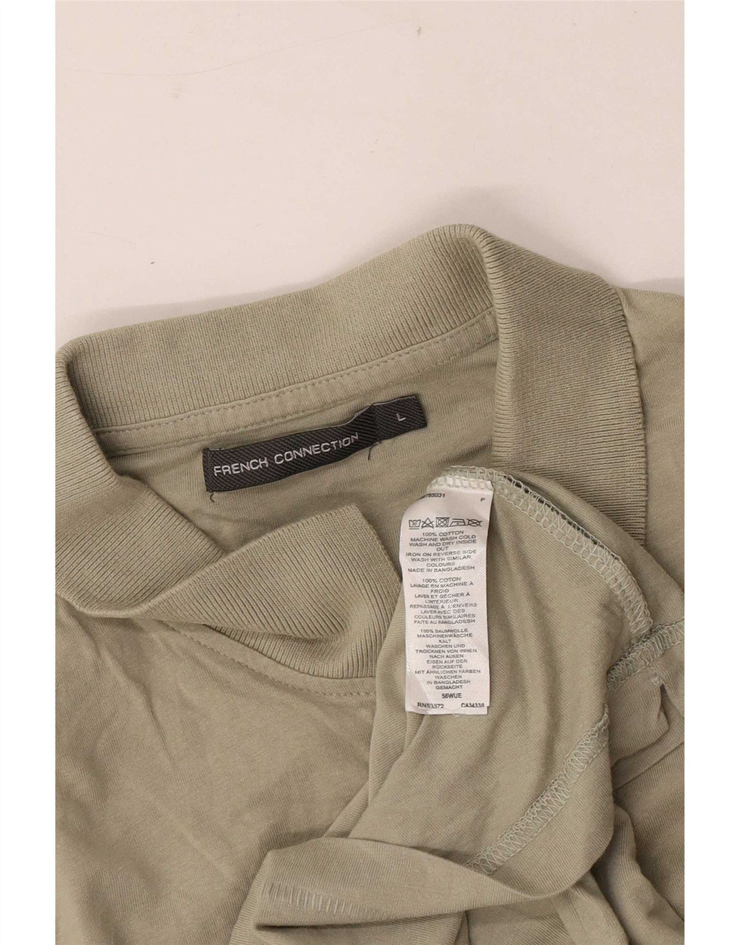 Męska koszulka polo French Connection, duża, bawełniana khaki