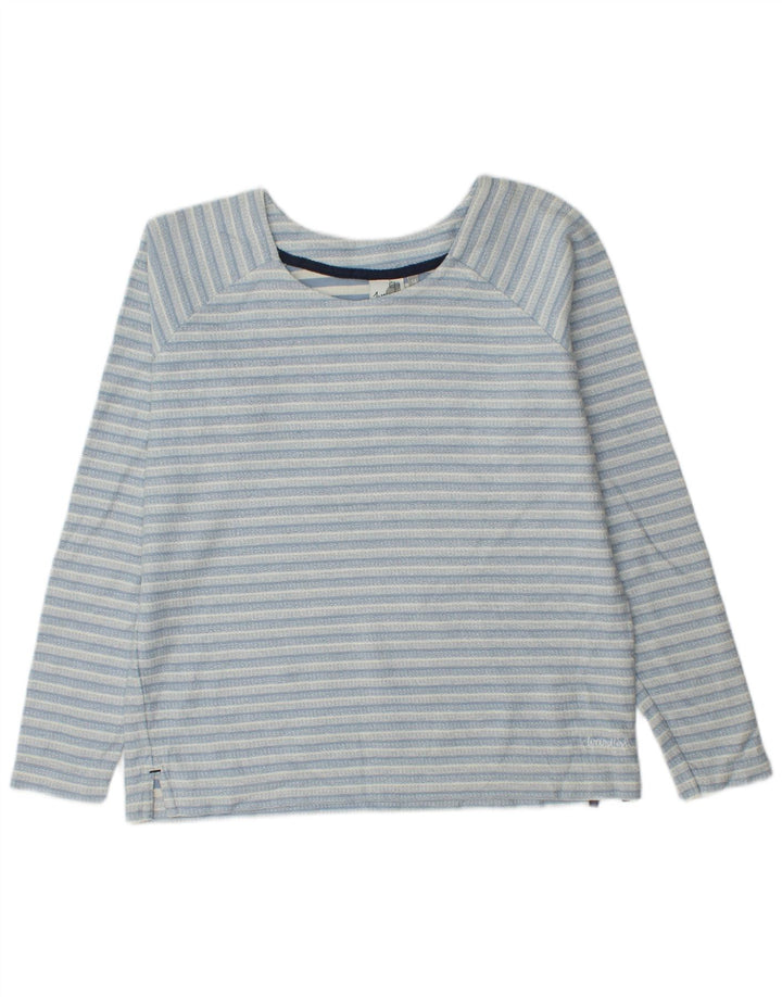 Damska bluza Weird Fish UK 14, duża, bawełniana w niebieskie paski