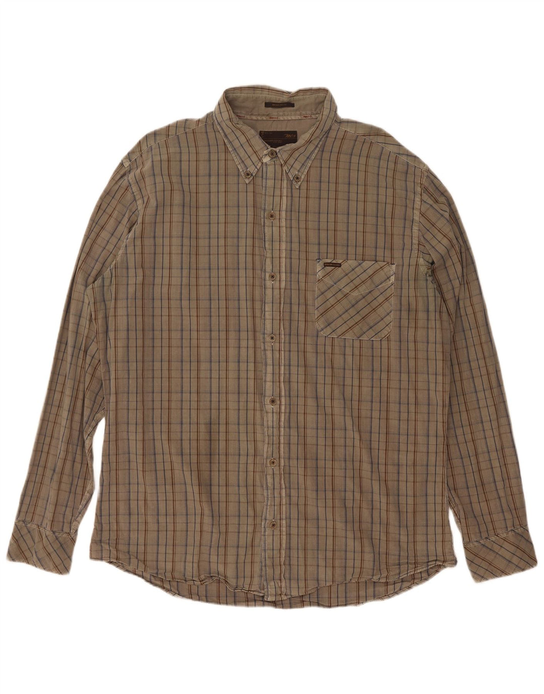 Męska koszula o regularnym kroju Marlboro Classics 2XL, bawełniana krata khaki