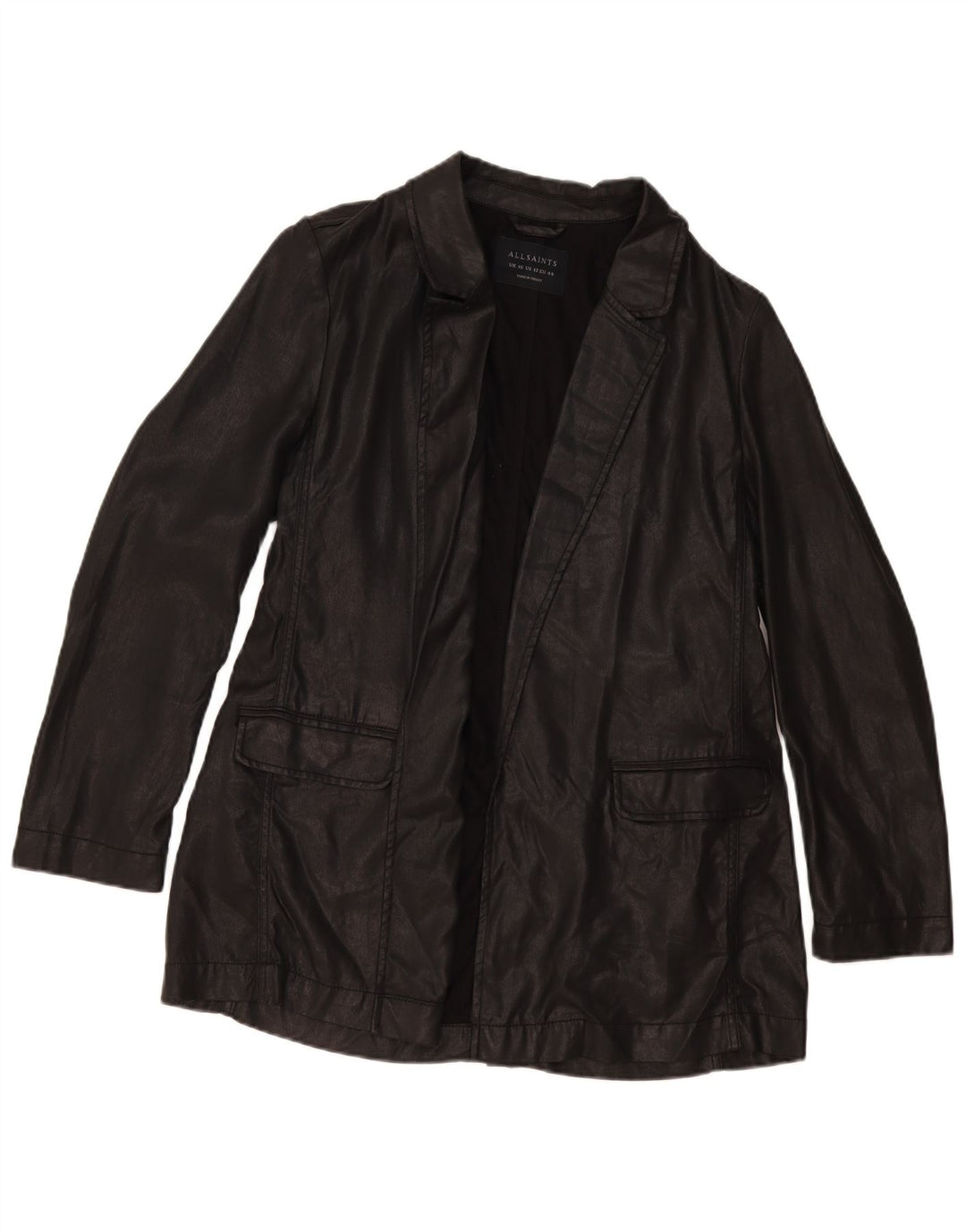 Damska marynarka All Saints Open Blazer UK 16, duża, czarna z Lyocellu