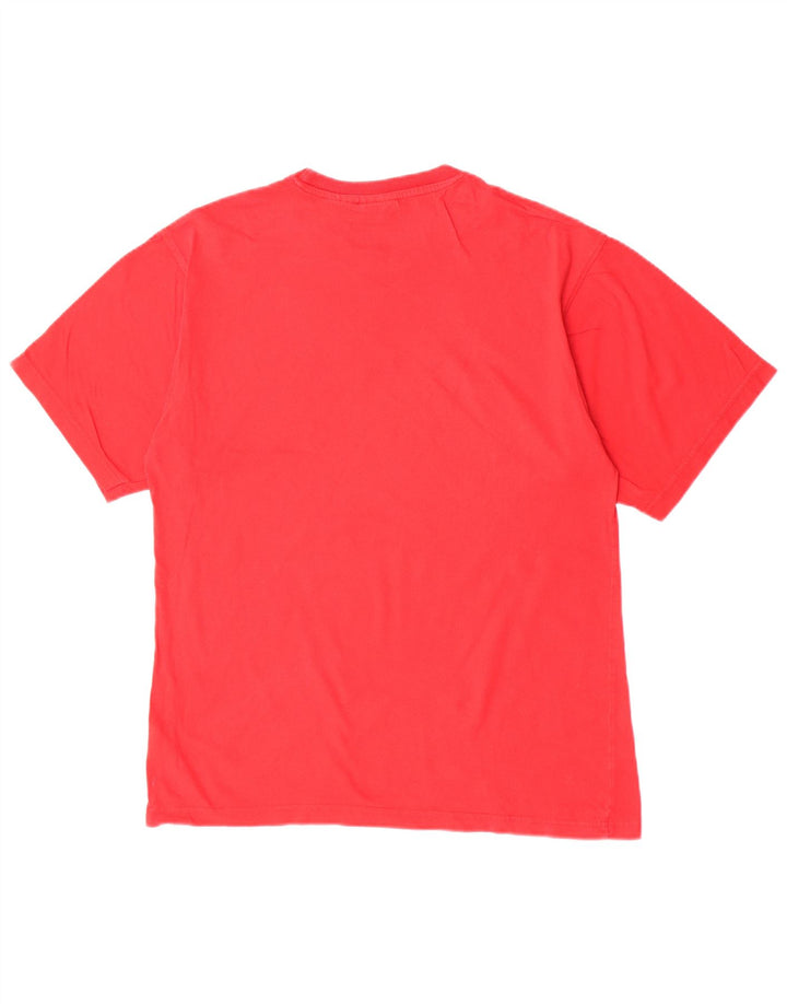Męski T-shirt z grafiką Fila, duży, czerwony, bawełniany