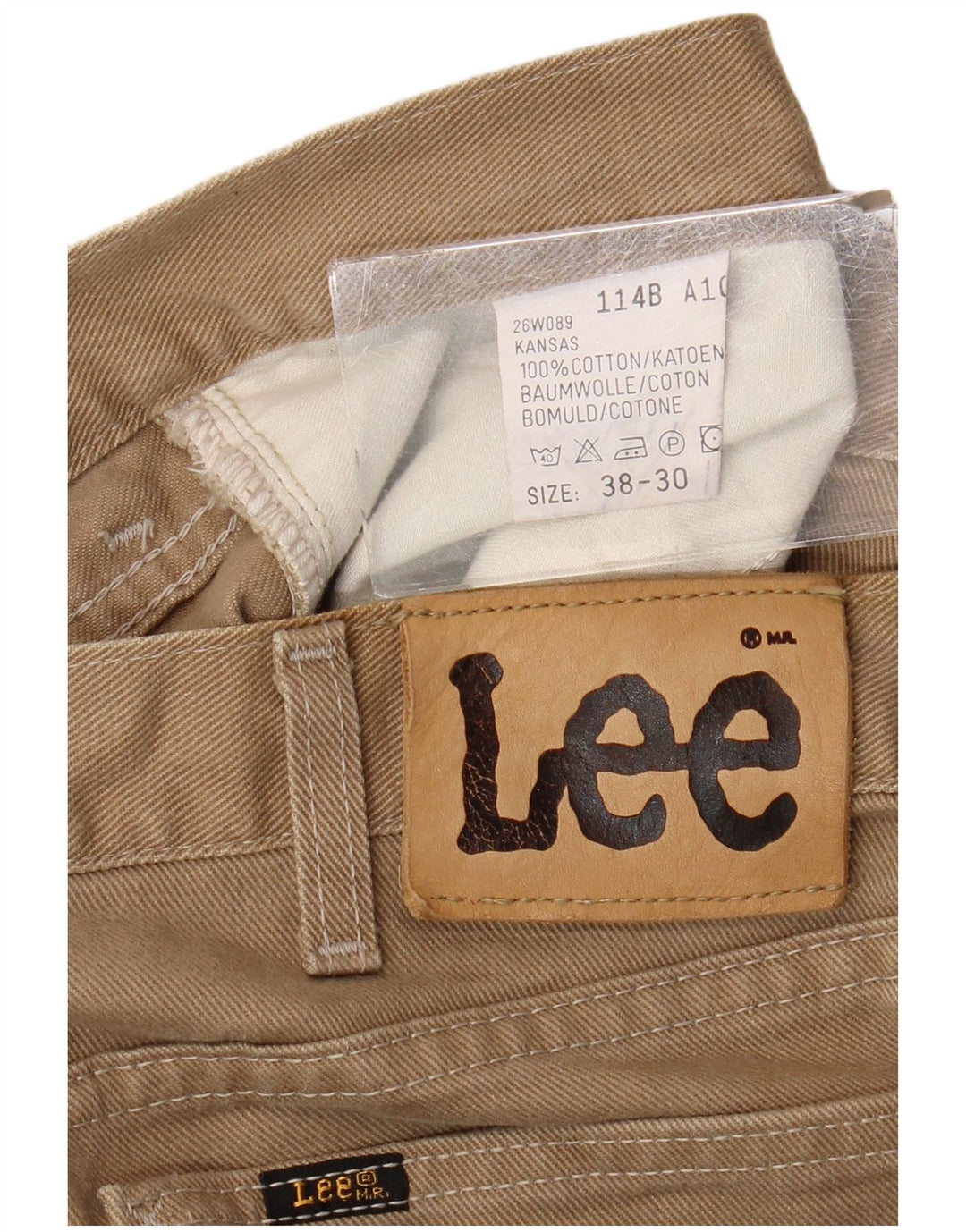 Męskie zwężane dżinsy Lee W38 L30, brązowa bawełna