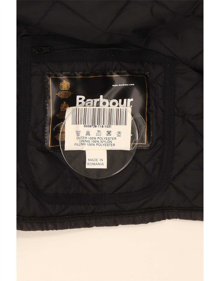 Męska pikowana kurtka Barbour UK 42 XL, czarny poliester