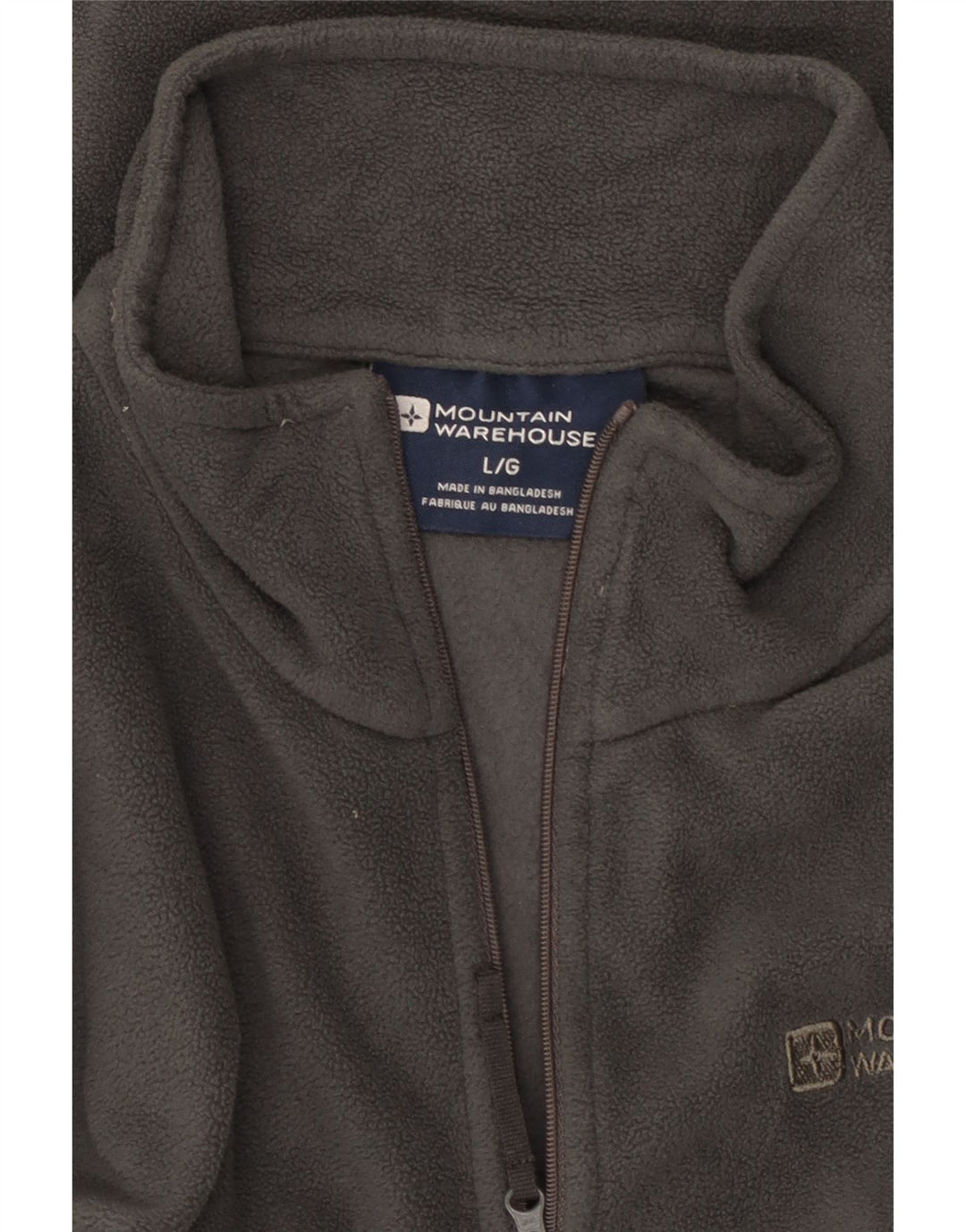 MOUNTAIN WAREHOUSE Mens Zip Neck Fleece Jumper Large Grey Polyester Vintage Mountain Warehouse and Second-Hand Mountain Warehouse from Messina Hembry 