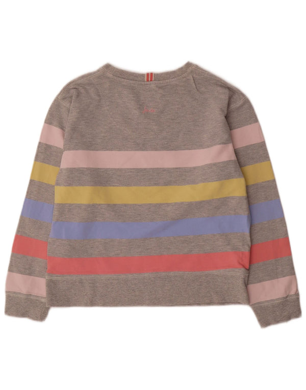 Damski sweter oversize Joules UK 8, mały, szary, bawełniany w paski