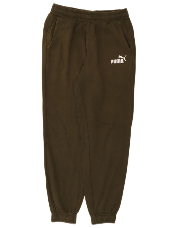 Chłopięce spodnie dresowe Puma Joggery 13-14 lat, bawełna khaki