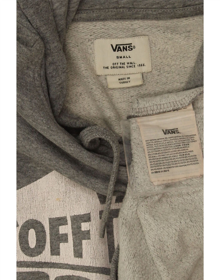 Męski sweter z kapturem Vans z grafiką, mały, szary, bawełniany