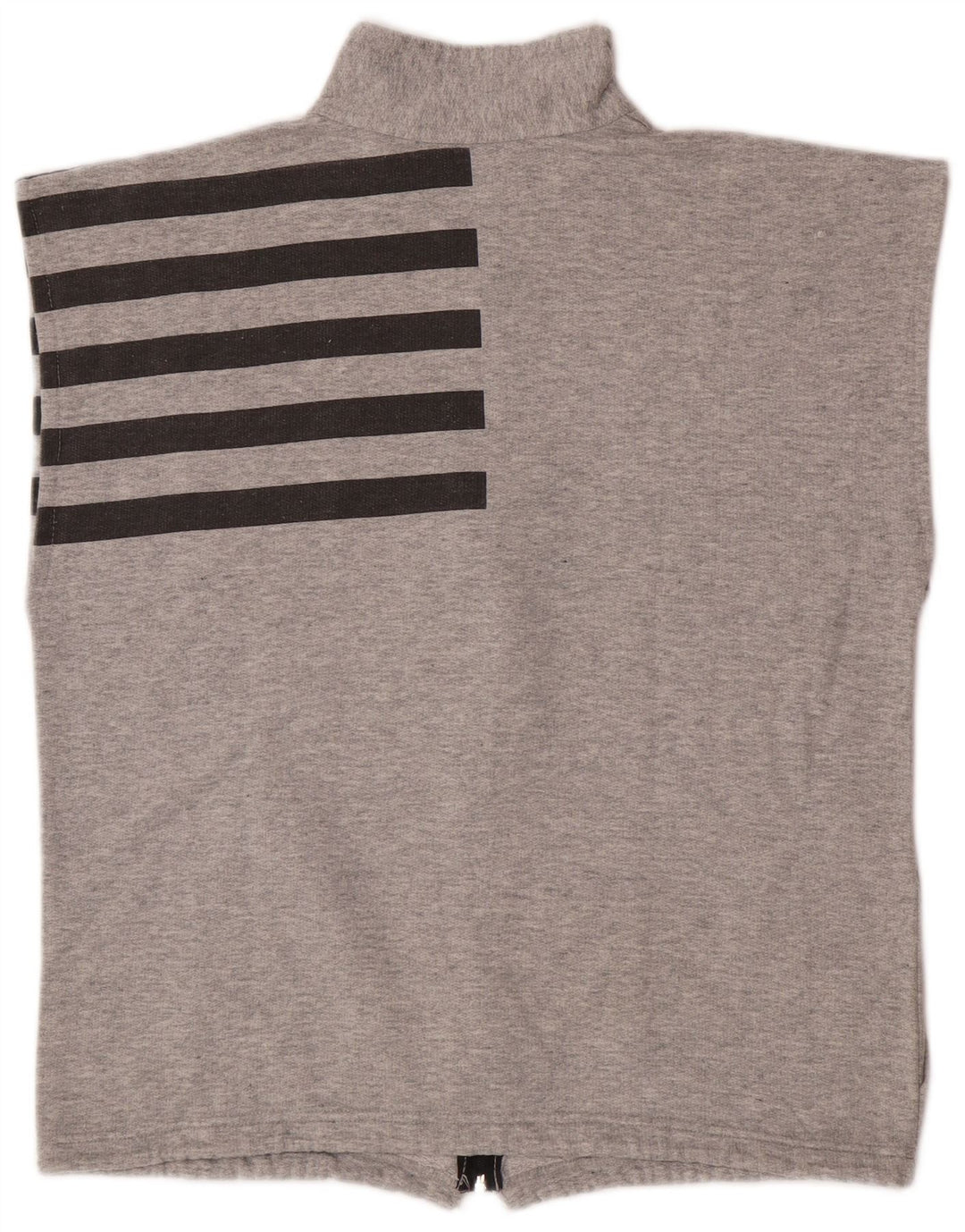 Męska kurtka dresowa bez rękawów w stylu vintage, w średnie szare paski