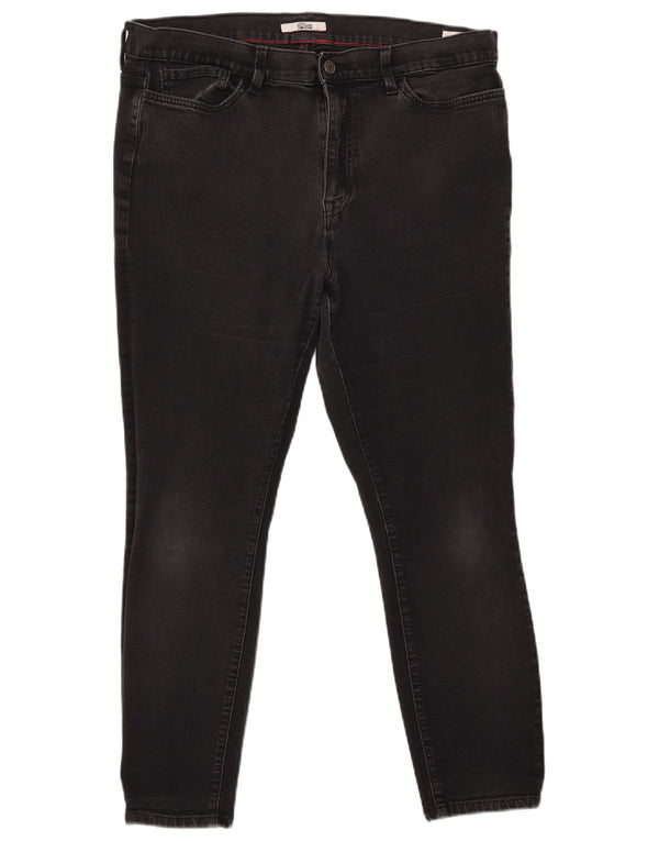 Dżinsy damskie TOMMY HILFIGER z wysokim stanem US 18 2XL W38 L26 czarne