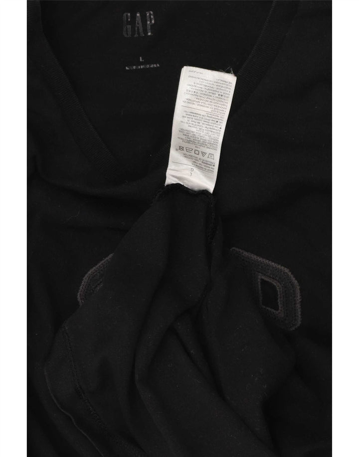 Męski T-shirt z grafiką Gap, duży, czarny, bawełniany