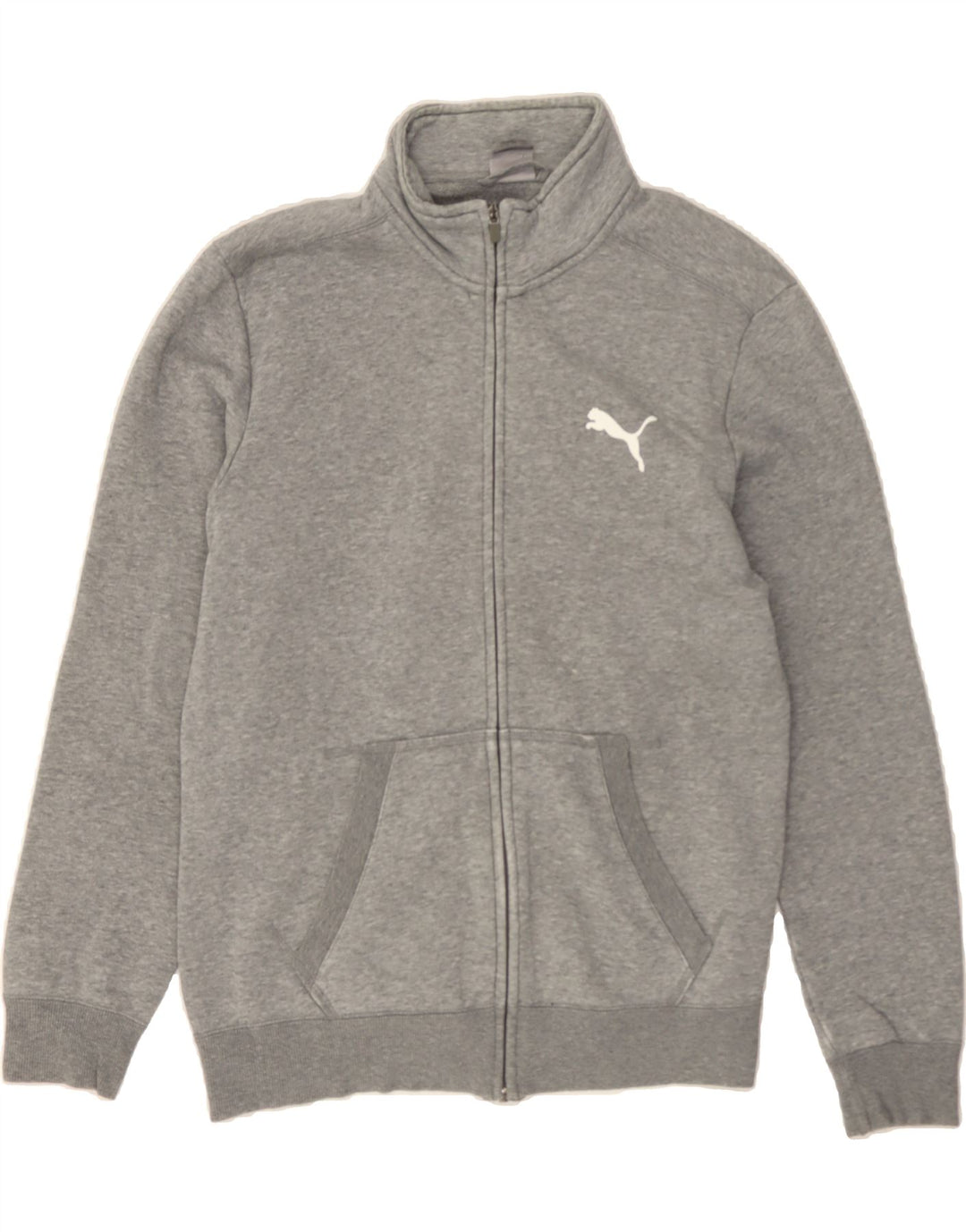 PUMA Mens Tracksuit Top Jacket Medium Grey Cotton Vintage Puma and Second-Hand Puma from Messina Hembry 