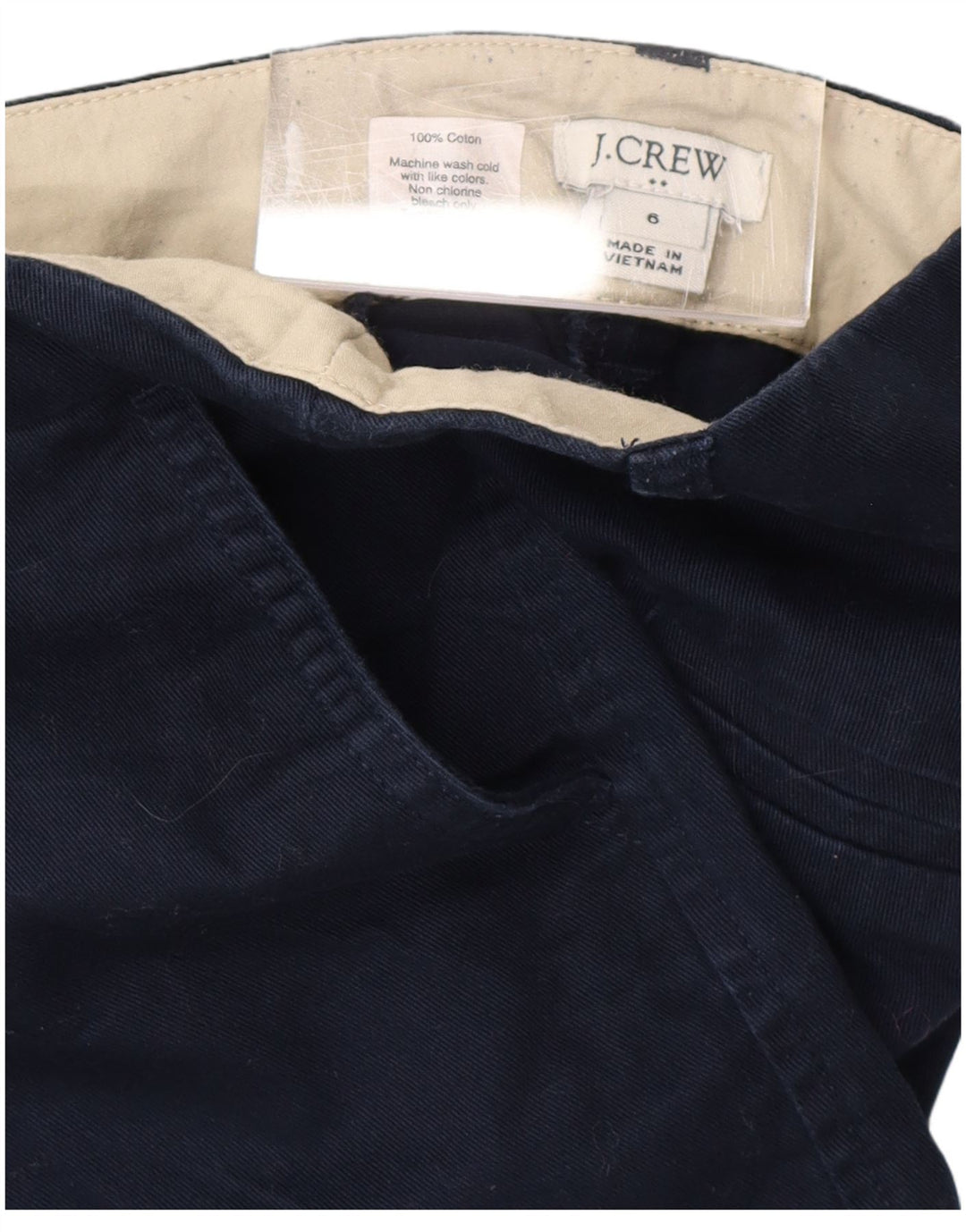 Damskie spodenki Chino J. CREW US 6 Medium W30 Granatowa bawełna