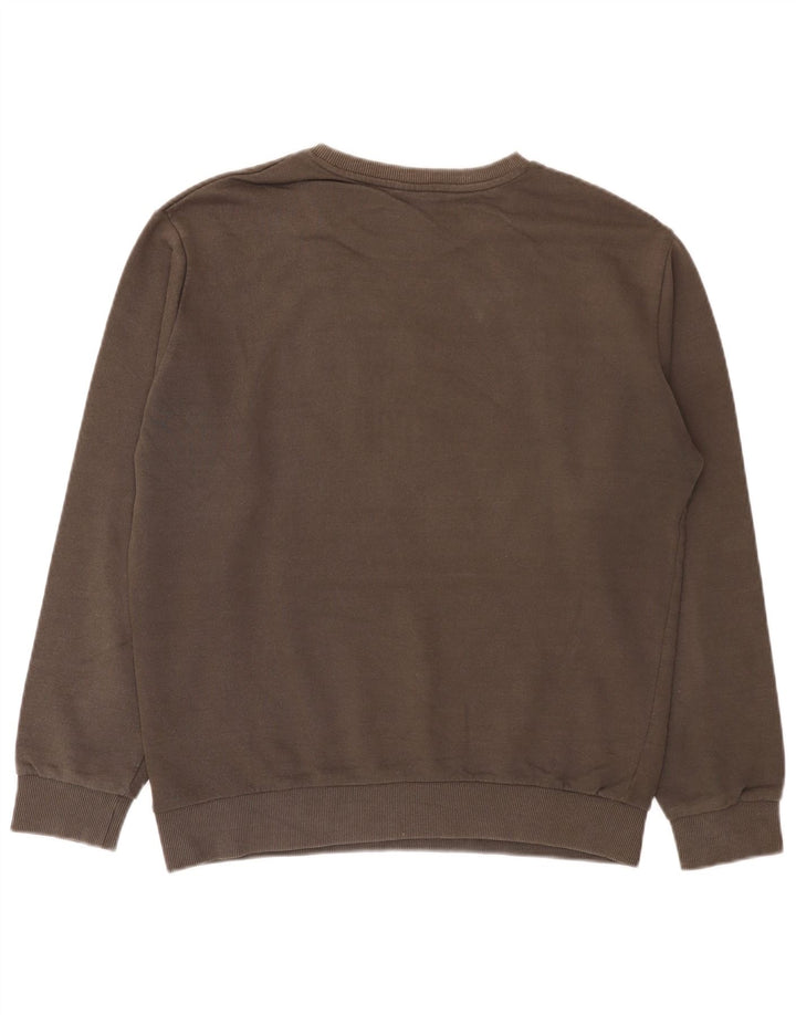 Męski sweter z grafiką Zara, duży, brązowy, bawełniany