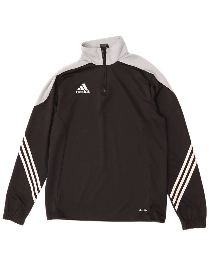 Adidas Męskie Climalite Pullover Dres Top Średni Czarny Kolorblok