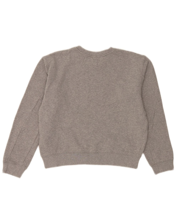 Damska bluza oversize Replay z grafiką UK 10, mała, szara bawełna