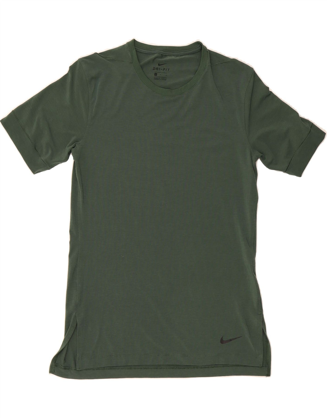 NIKE Womens Dri Fit T-Shirt Top UK 14 Medium Green Polyester Vintage Nike and Second-Hand Nike from Messina Hembry 