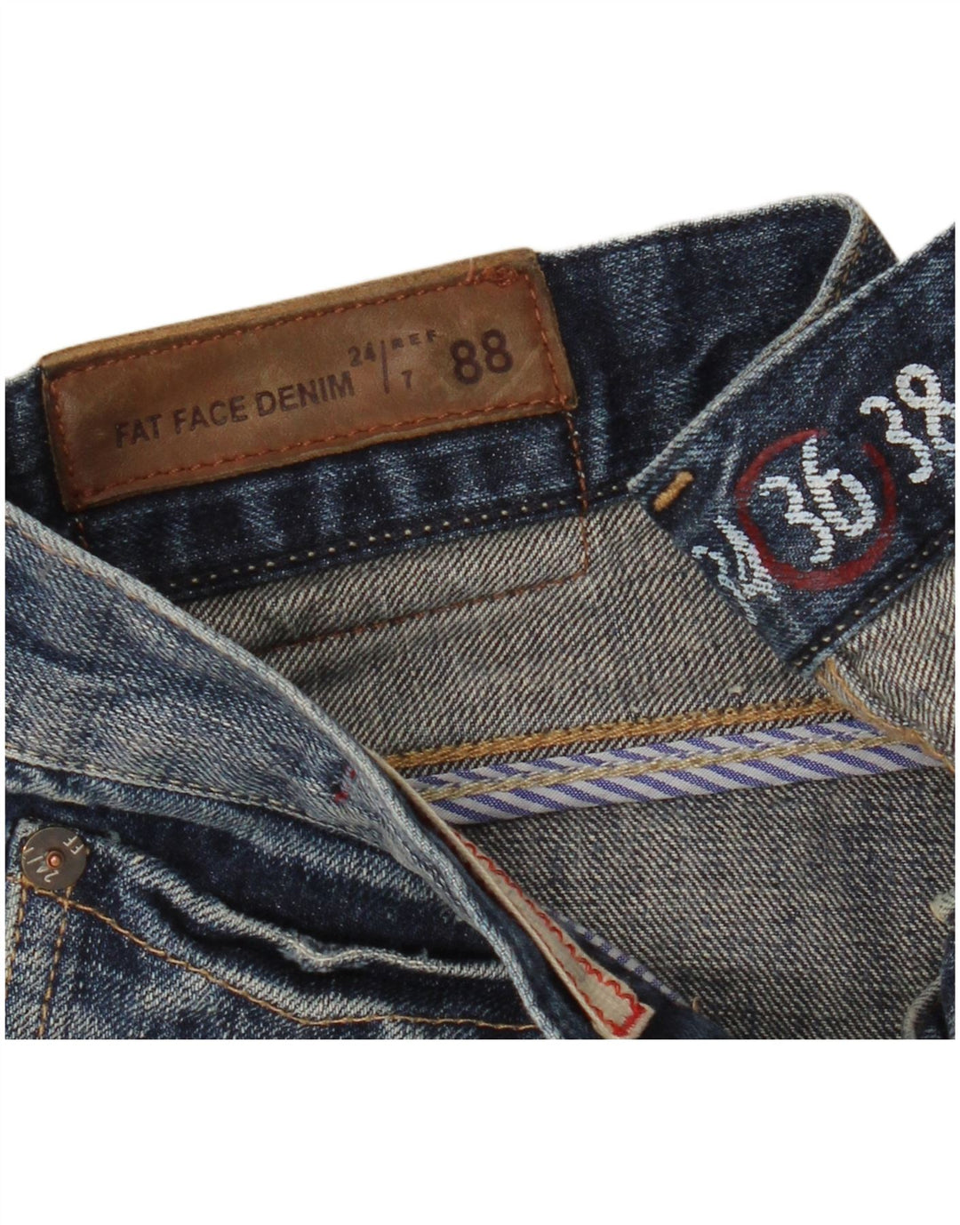 Męskie jeansy Bootcut Fat Face W36 L32 Granatowe, bawełniane
