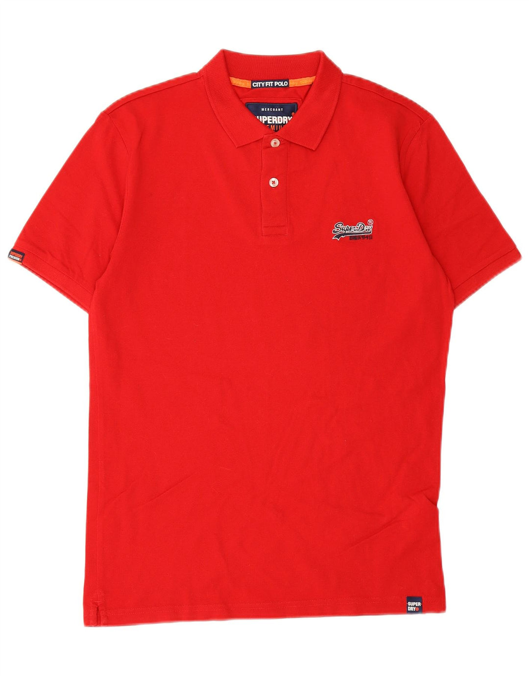 Męska koszulka polo Superdry, bawełniana, w kolorze średnio czerwonym
