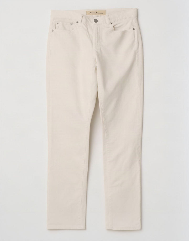 Damskie jeansy Gap Slim W26 L26 Biała bawełna
