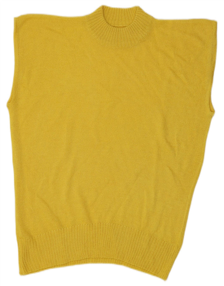 Tank top damski w stylu vintage, UK 16, duży, żółty