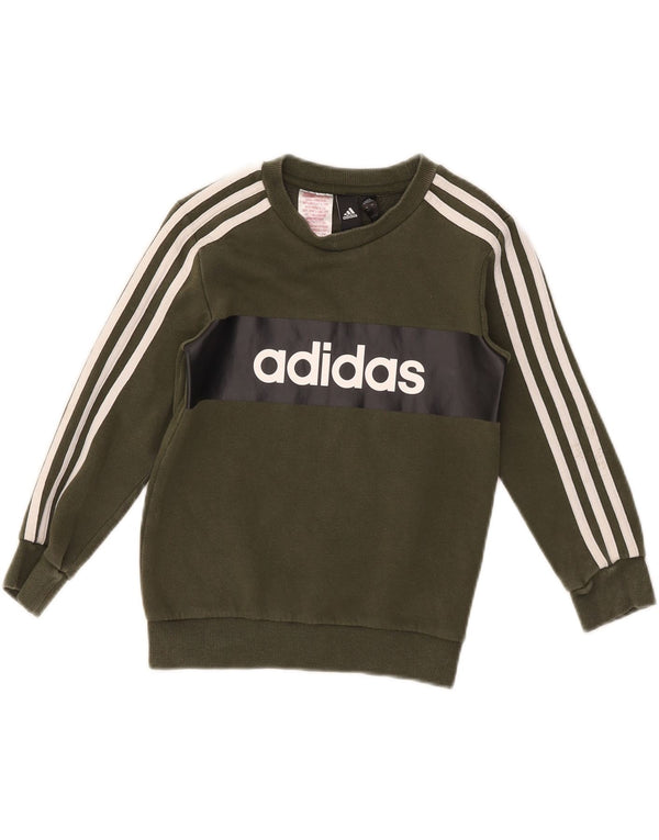 Dres chłopięcy Adidas, pełny, 6-7 lat, bawełna khaki