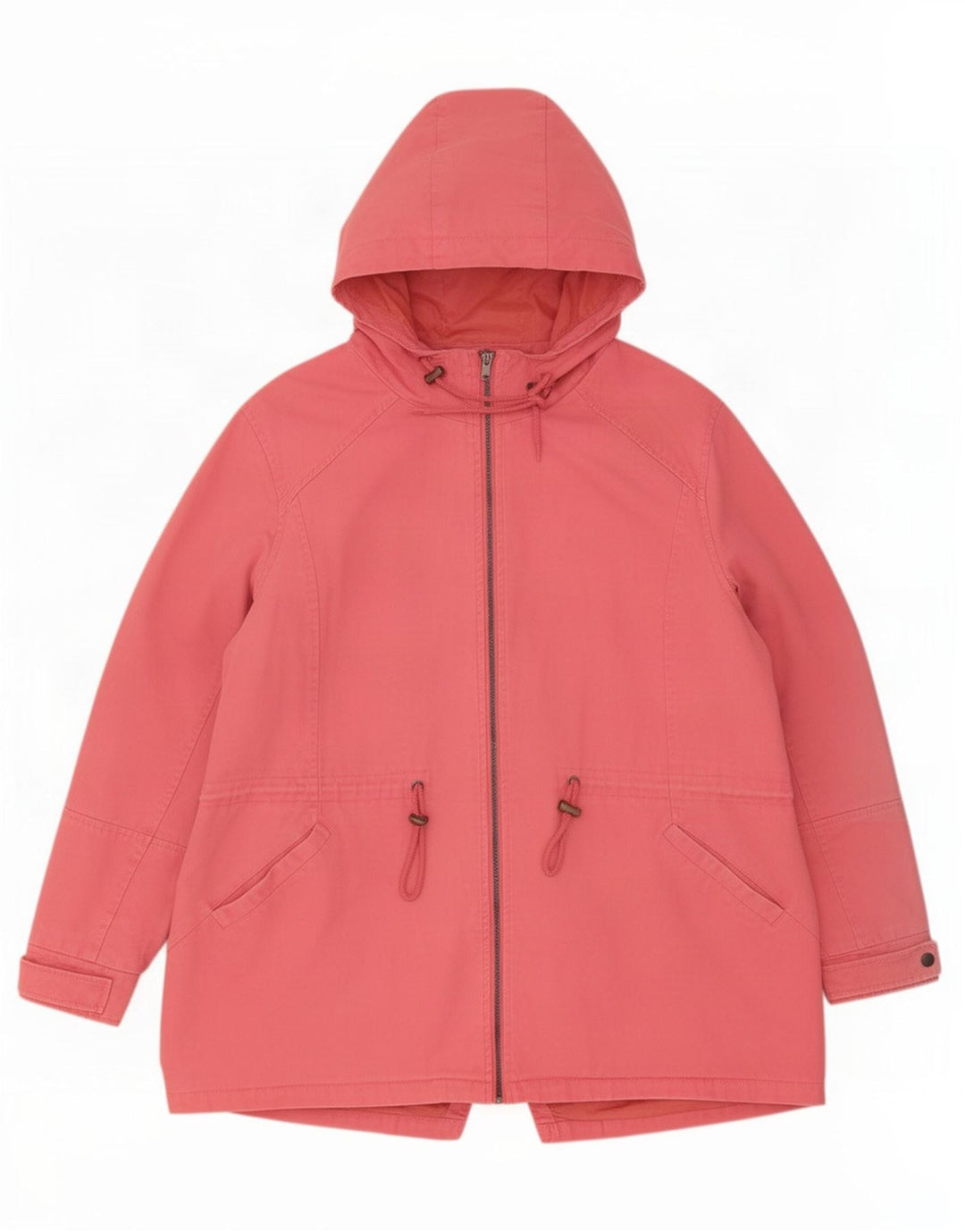 Damska kurtka parka z kapturem Cotton Traders UK 24 4XL Różowa