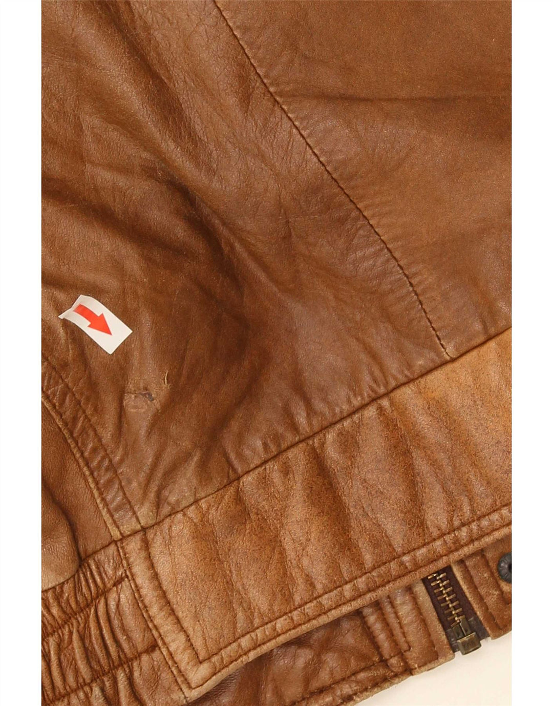 Vintage męska kurtka skórzana IT 56 2XL brązowa