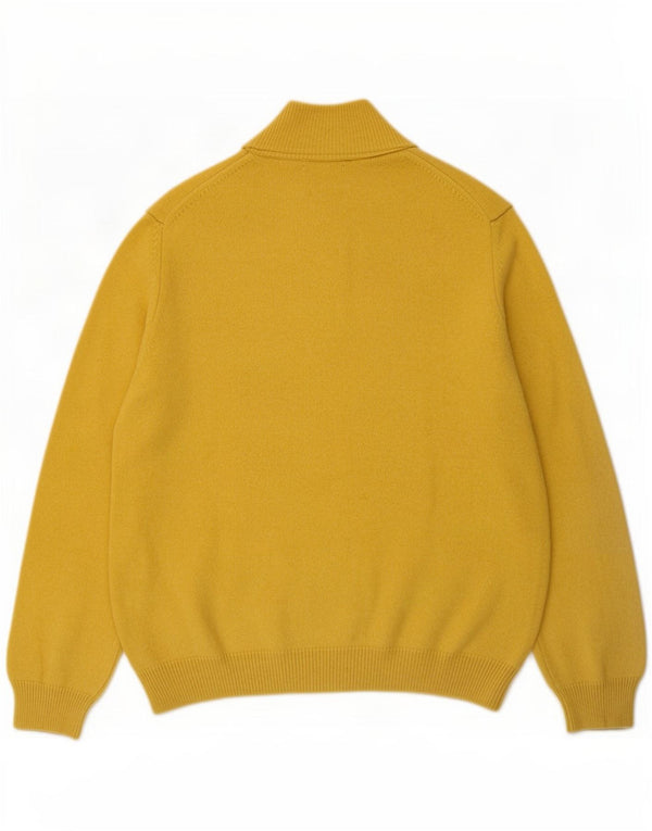 Męski sweter z zamkiem błyskawicznym Henry Cottons 3XL, żółta nowa wełna