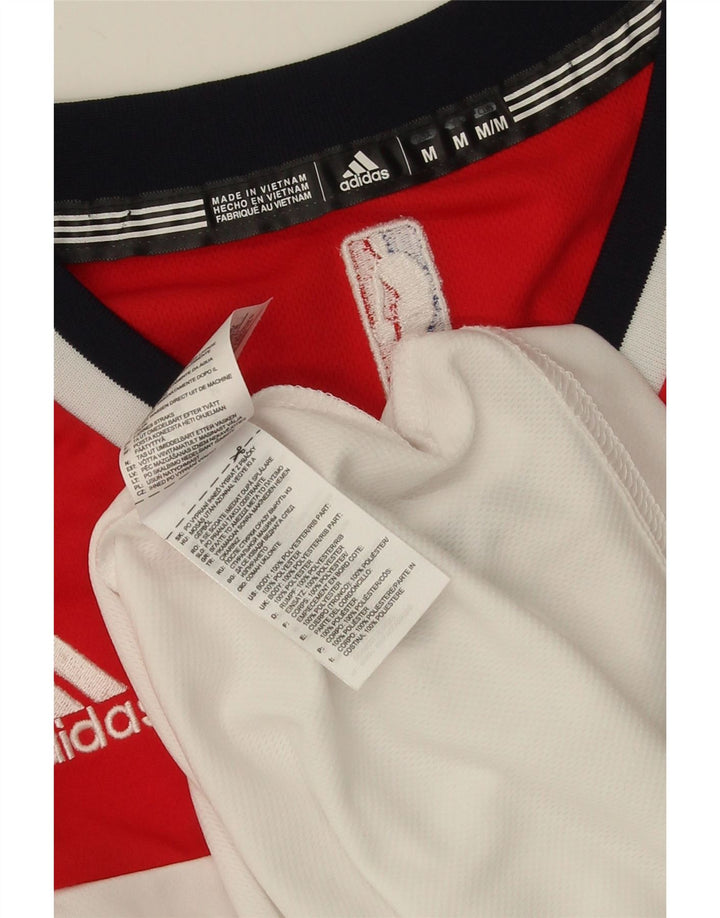 Męska kamizelka ADIDAS Wizards Graphic Top z poliestru w kolorze średniej bieli