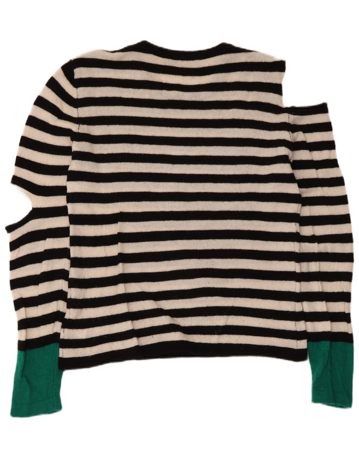Damski sweter Max Mara Weekend z dekoltem w łódkę UK 14, średnie czarne paski