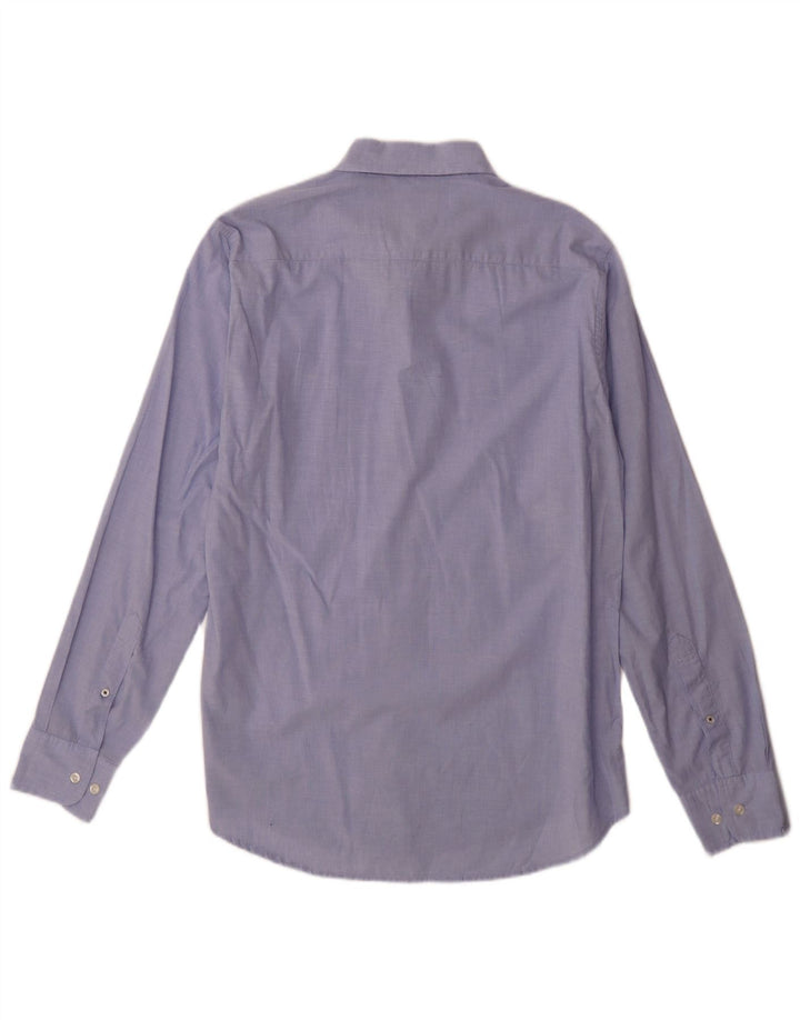 Koszula męska BONOBOS o długim kroju, w kolorze średnioniebieskim, bawełniana