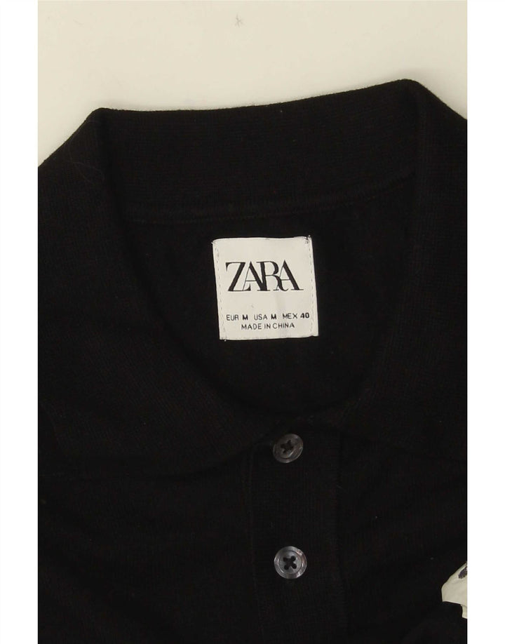 Męska koszulka polo Zara, średnia czarna