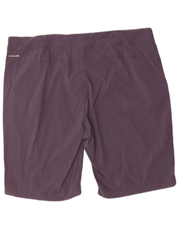 Columbia Womens Omni-Shield Chino Shorts US 18 2XL W40 Navy Blue Nylon