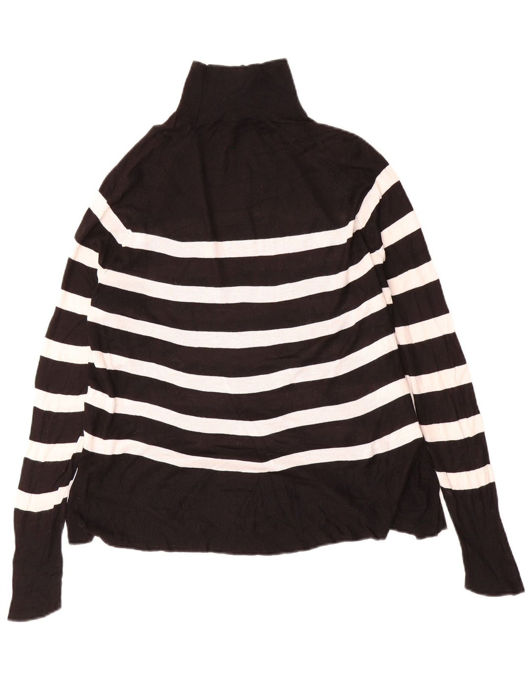 Damski sweter oversize z golfem Zara UK 10 w małe czarne paski