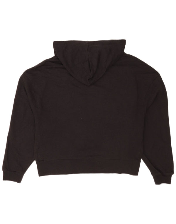 Damski sweter z kapturem Dkny z grafiką, oversize UK 10, mały, czarny, bawełniany
