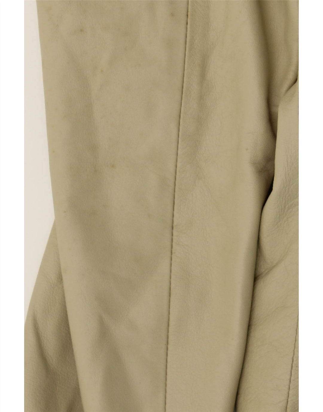VINTAGE Womens Leather Jacket IT 46 Large Beige Leather Vintage Vintage and Second-Hand Vintage from Messina Hembry 