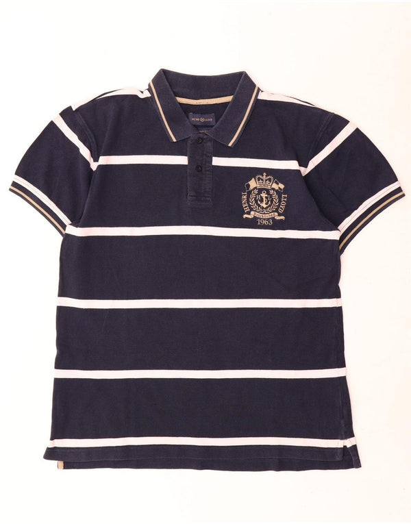 Męska koszulka polo Urban Fit Henri Lloyd XL, bawełniana w granatowe paski