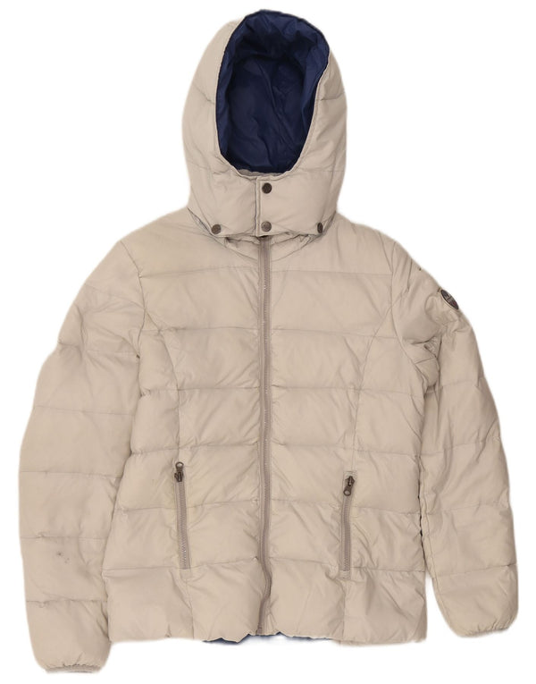 Damska wyściełana kurtka z kapturem Best Company UK 14 Średni biały nylon